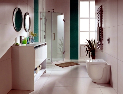 Dipped in colors: white color in bathroom Dipped in colors: white color in bathroom