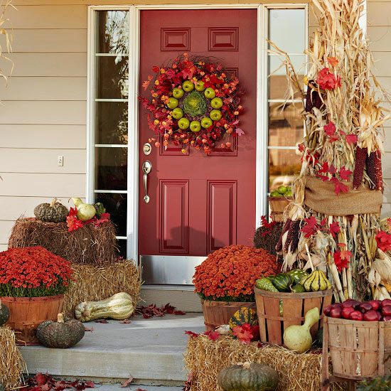 Beautiful fall decoration at the entrance - 35 ideas for a good mood in the cold season Beautiful fall decoration at the entrance - 35 ideas for a good mood in the cold season