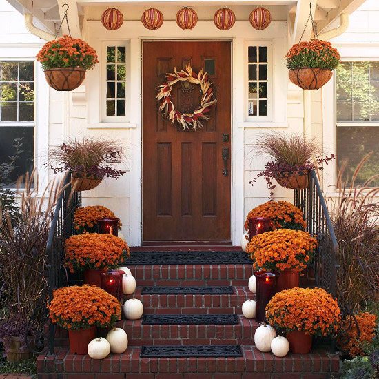 Beautiful fall decoration at the entrance - 35 ideas for a good mood in the cold season Beautiful fall decoration at the entrance - 35 ideas for a good mood in the cold season