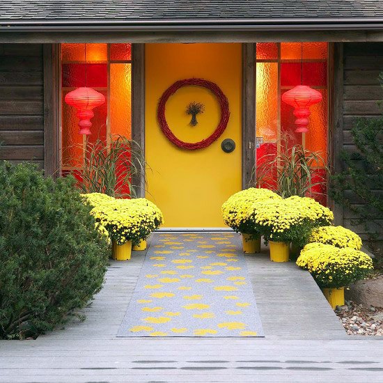 Beautiful fall decoration at the entrance - 35 ideas for a good mood in the cold season Beautiful fall decoration at the entrance - 35 ideas for a good mood in the cold season