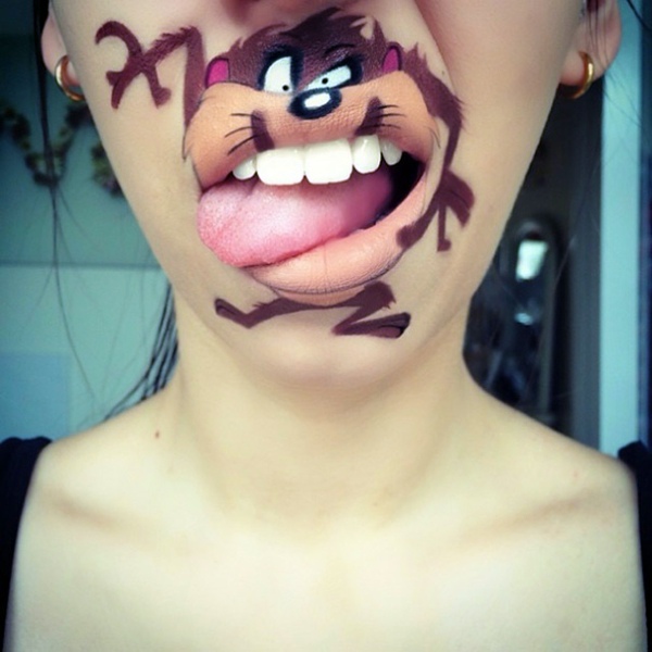 Art - Creative make-up artist transforms her lips in cool cartoon characters Art - Creative make-up artist transforms her lips in cool cartoon characters