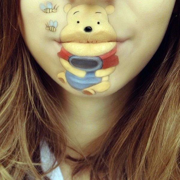 Creative make-up artist transforms her lips in cool cartoon characters Creative make-up artist transforms her lips in cool cartoon characters
