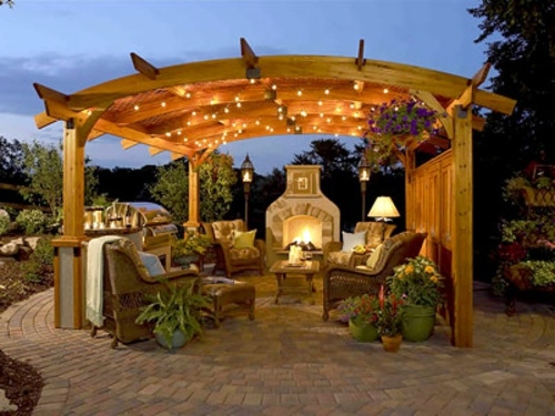 Outdoor kitchen with BBQ
