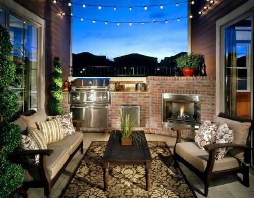 Outdoor kitchen with BBQ