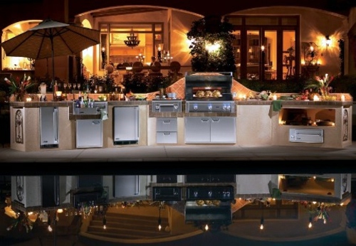 Outdoor kitchen with BBQ