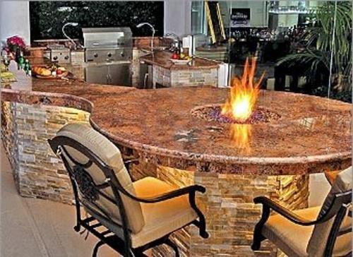 Outdoor kitchen with BBQ