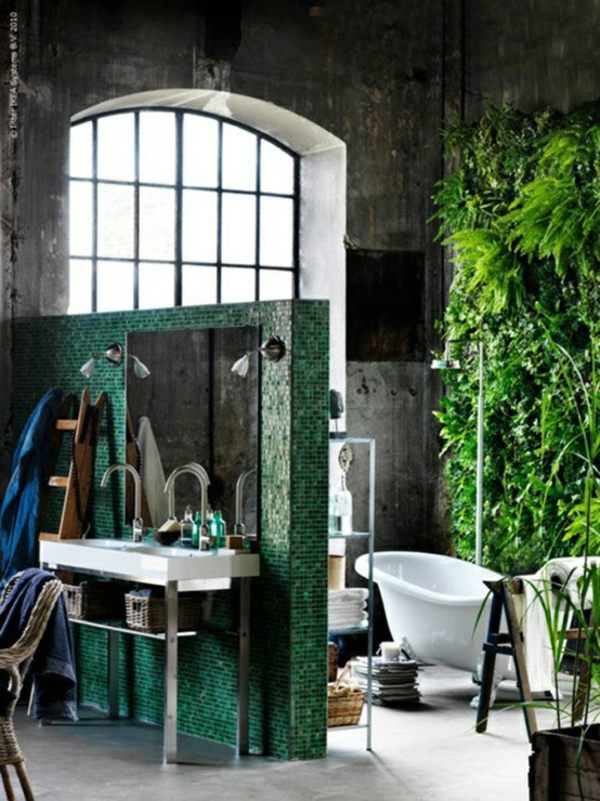 Badezimmer - Bathroom design with flowers and plants - original ideas spring Badezimmer - Bathroom design with flowers and plants - original ideas spring