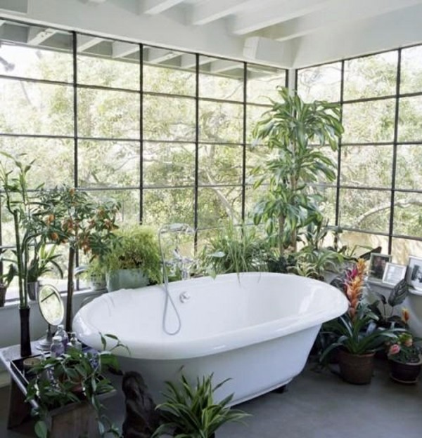 Bathroom design with flowers and plants - original ideas spring Bathroom design with flowers and plants - original ideas spring