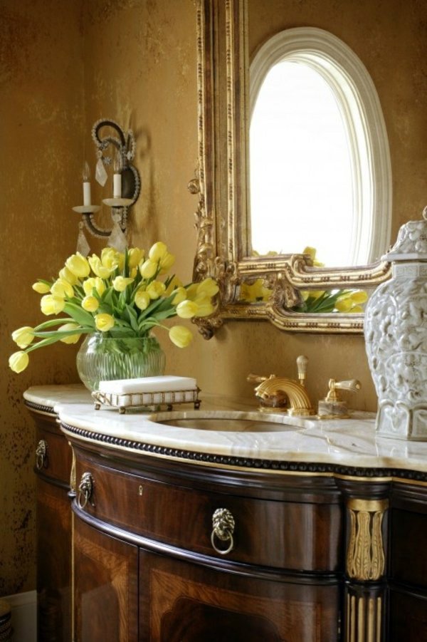 Bathroom design with flowers and plants - original ideas spring Bathroom design with flowers and plants - original ideas spring