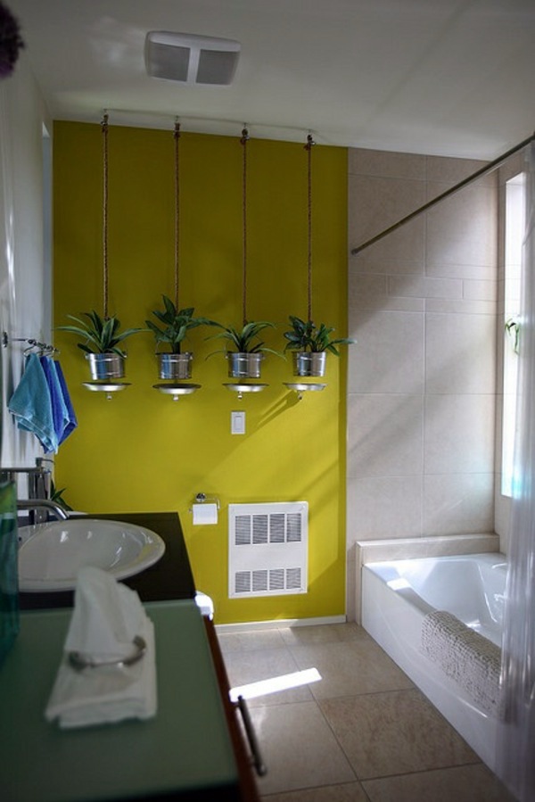 Bathroom design with flowers and plants - original ideas spring Bathroom design with flowers and plants - original ideas spring