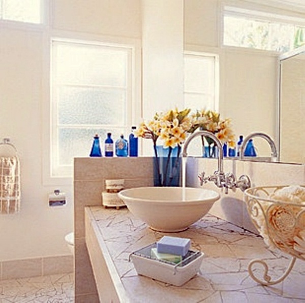 Bathroom design with flowers and plants - original ideas spring Bathroom design with flowers and plants - original ideas spring