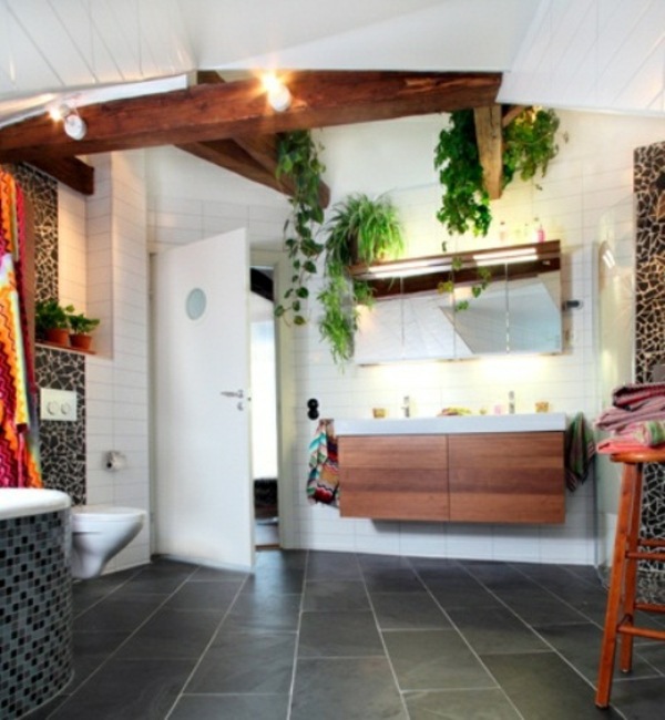 Bathroom design with flowers and plants - original ideas spring Bathroom design with flowers and plants - original ideas spring