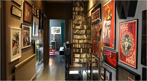Imitate cool wallpaper pattern that Bookcases - 14 interior design with attractive wall decoration