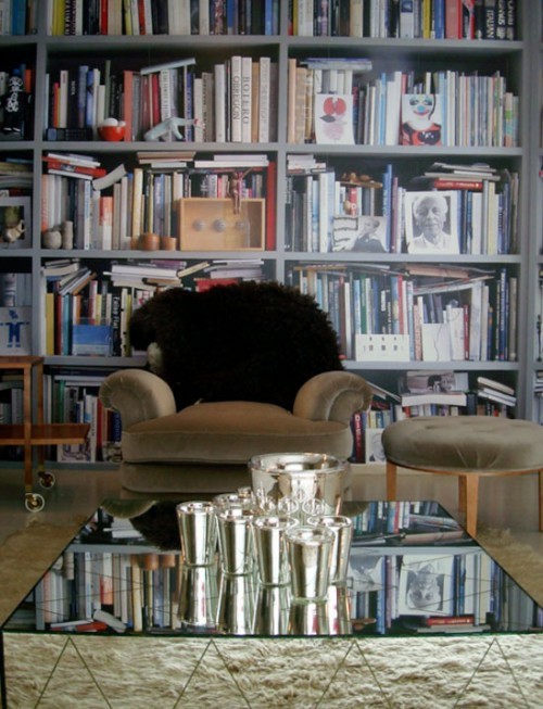Imitate cool wallpaper pattern that Bookcases - 14 interior design with attractive wall decoration