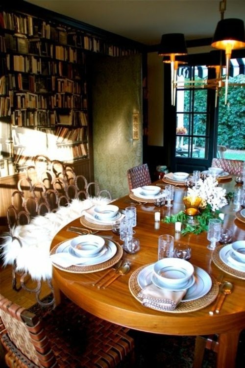 Imitate cool wallpaper pattern that Bookcases - 14 interior design with attractive wall decoration