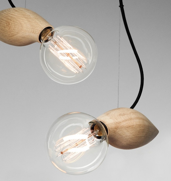 The designer lamp with organic shapes The designer lamp with organic shapes