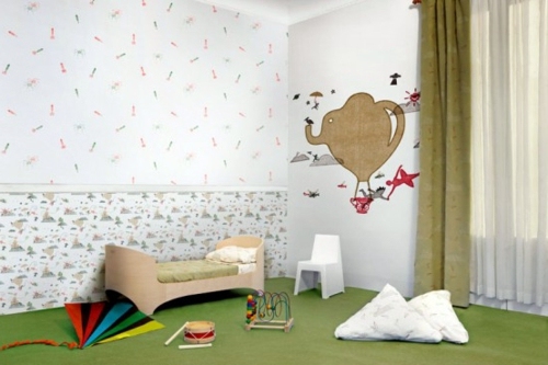 Wandtattoo - Ornate wallpaper in the nursery