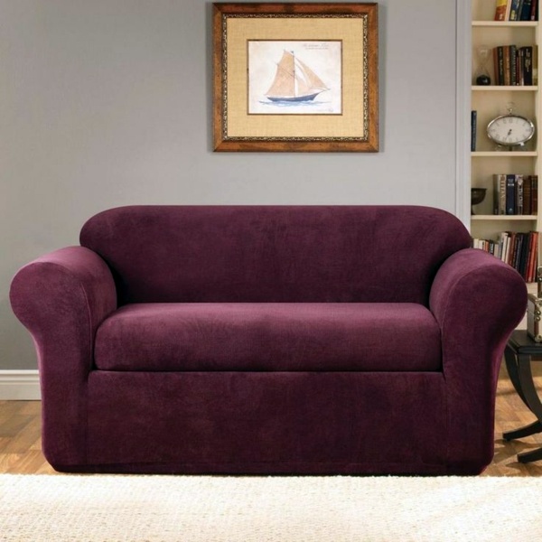 Stretch Cover for Sofa - traditional bed and sofa slipcovers
