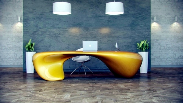 Extravagant office furniture with fluid forms of Nuvist