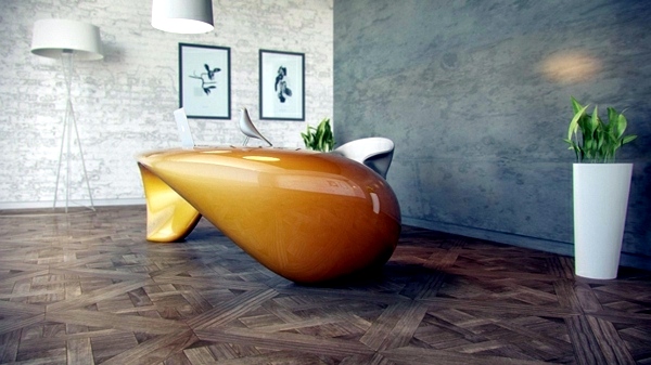 Extravagant office furniture with fluid forms of Nuvist