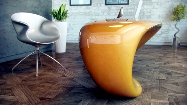 Extravagant office furniture with fluid forms of Nuvist