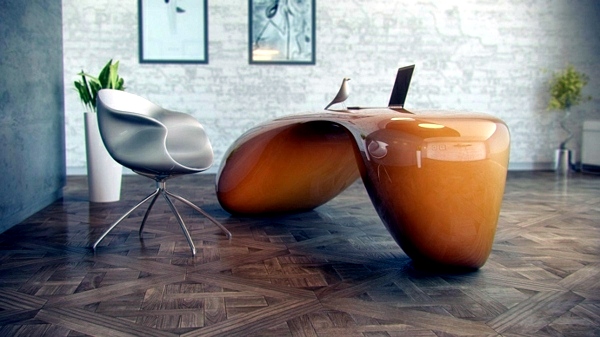 Extravagant office furniture with fluid forms of Nuvist