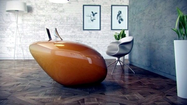 Extravagant office furniture with fluid forms of Nuvist