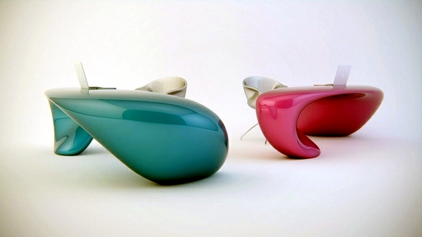 Extravagant office furniture with fluid forms of Nuvist