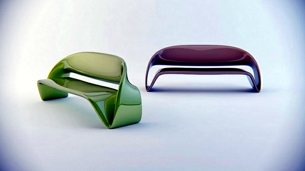 Extravagant office furniture with fluid forms of Nuvist