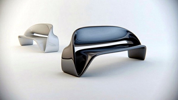 Extravagant office furniture with fluid forms of Nuvist