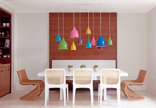 Dining room table with chairs that create a modern feel