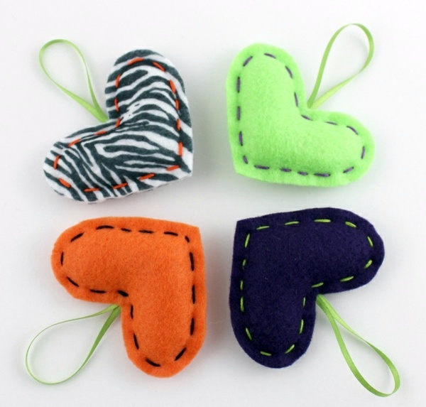Fabric heart sew by you - cool DIY ideas