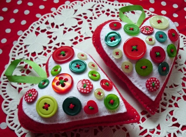 Fabric heart sew by you - cool DIY ideas