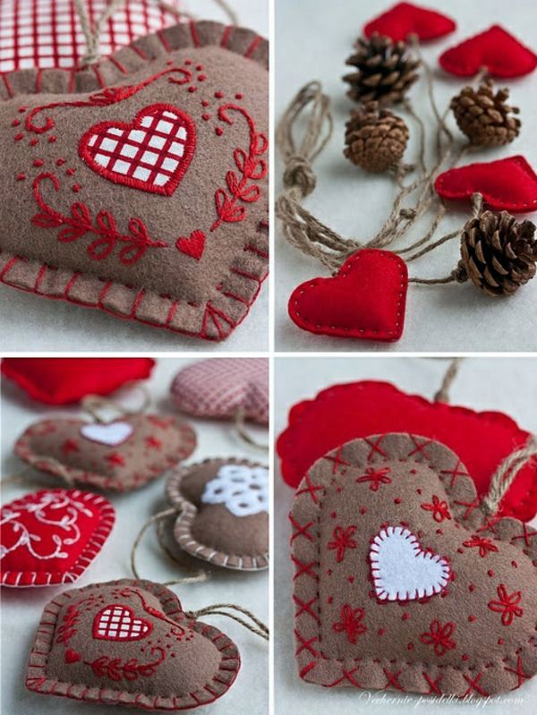 Fabric heart sew by you - cool DIY ideas