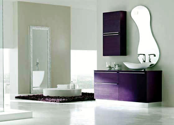 Elegant Purple Bathroom Design
