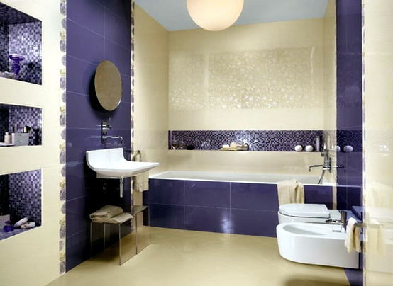 Elegant Purple Bathroom Design Elegant Purple Bathroom Design