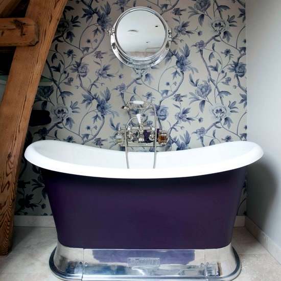 Elegant Purple Bathroom Design Elegant Purple Bathroom Design