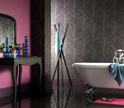 Elegant Purple Bathroom Design Elegant Purple Bathroom Design