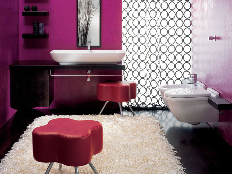Elegant Purple Bathroom Design Elegant Purple Bathroom Design