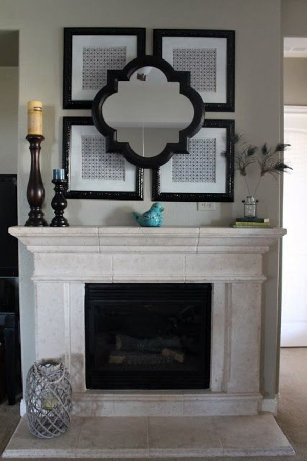 Great ideas on how to decorate the fireplace
