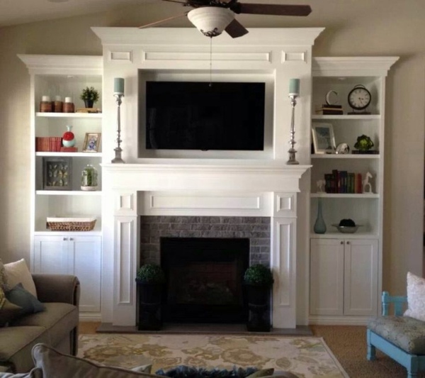 Great ideas on how to decorate the fireplace
