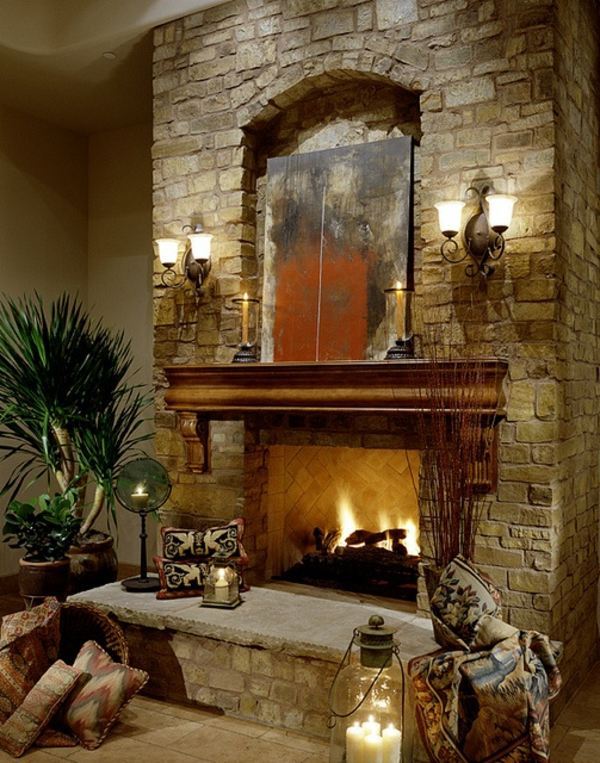 Great ideas on how to decorate the fireplace