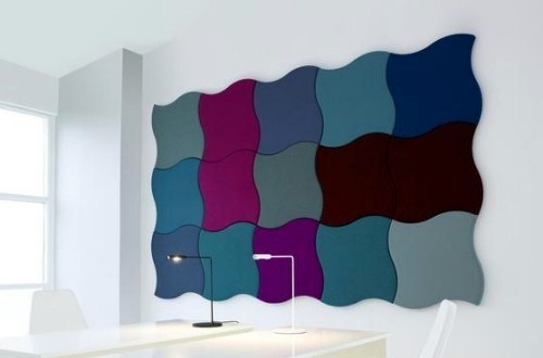Architektur - Modern wall panels with innovative design effecting Beautiful room acoustics