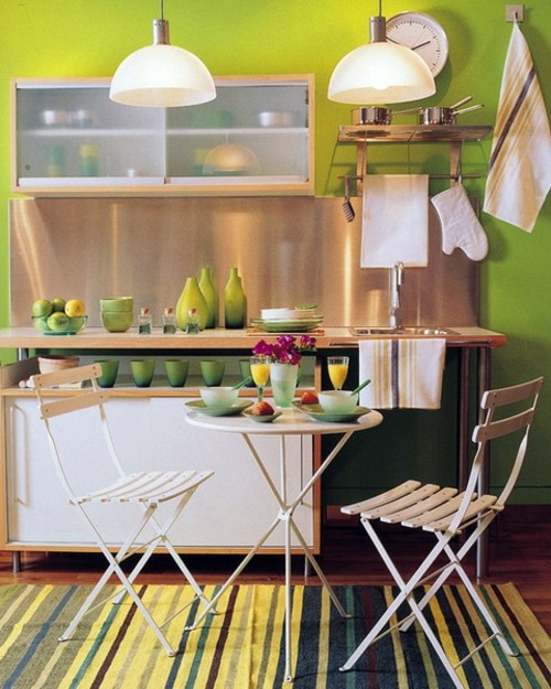 10 useful ideas for a folding table in the kitchen area