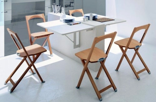 10 useful ideas for a folding table in the kitchen area
