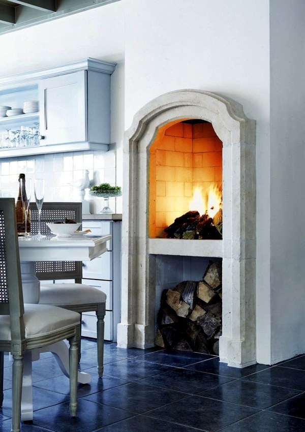 Cosy ambience with kitchen fireplace