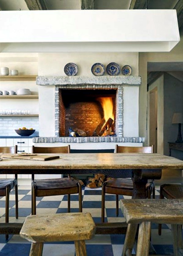 Cosy ambience with kitchen fireplace