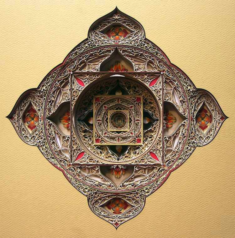 Kunst - Modern Art from paper by Laser Cut Technique
