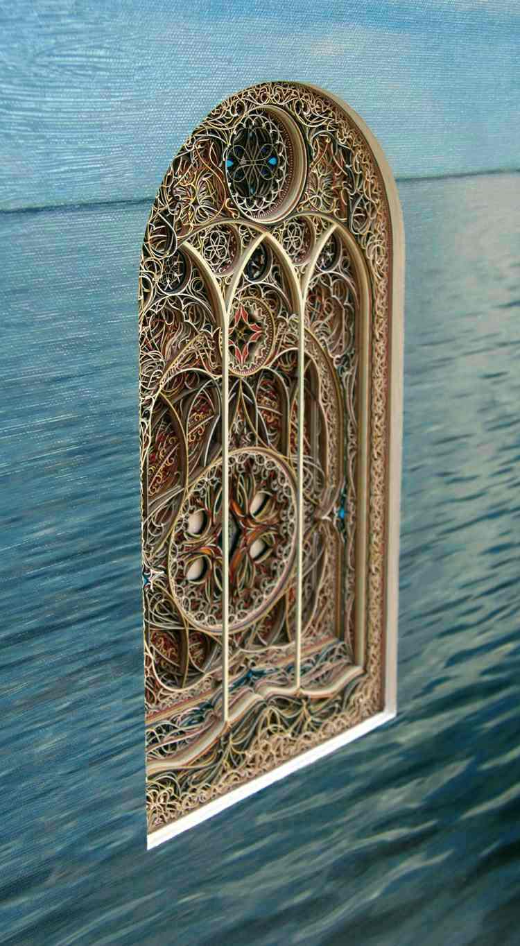 Modern Art from paper by Laser Cut Technique