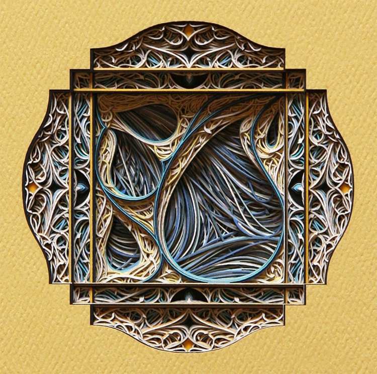Modern Art from paper by Laser Cut Technique